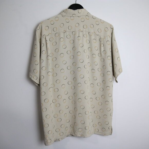 Vintage Silk Wayne Gretsky Button Down Short Sleeve Collared Shirt Size Large - Picture 5 of 6